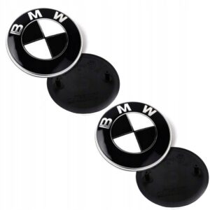 2x Emblematy BMW na klapę bagażnika czarny