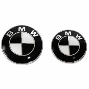 ZNACZEK PRZÓD TYŁ KOMPLET 82mm 74mm DO BMW E46 E60 E90 F10 F30 X3 X5