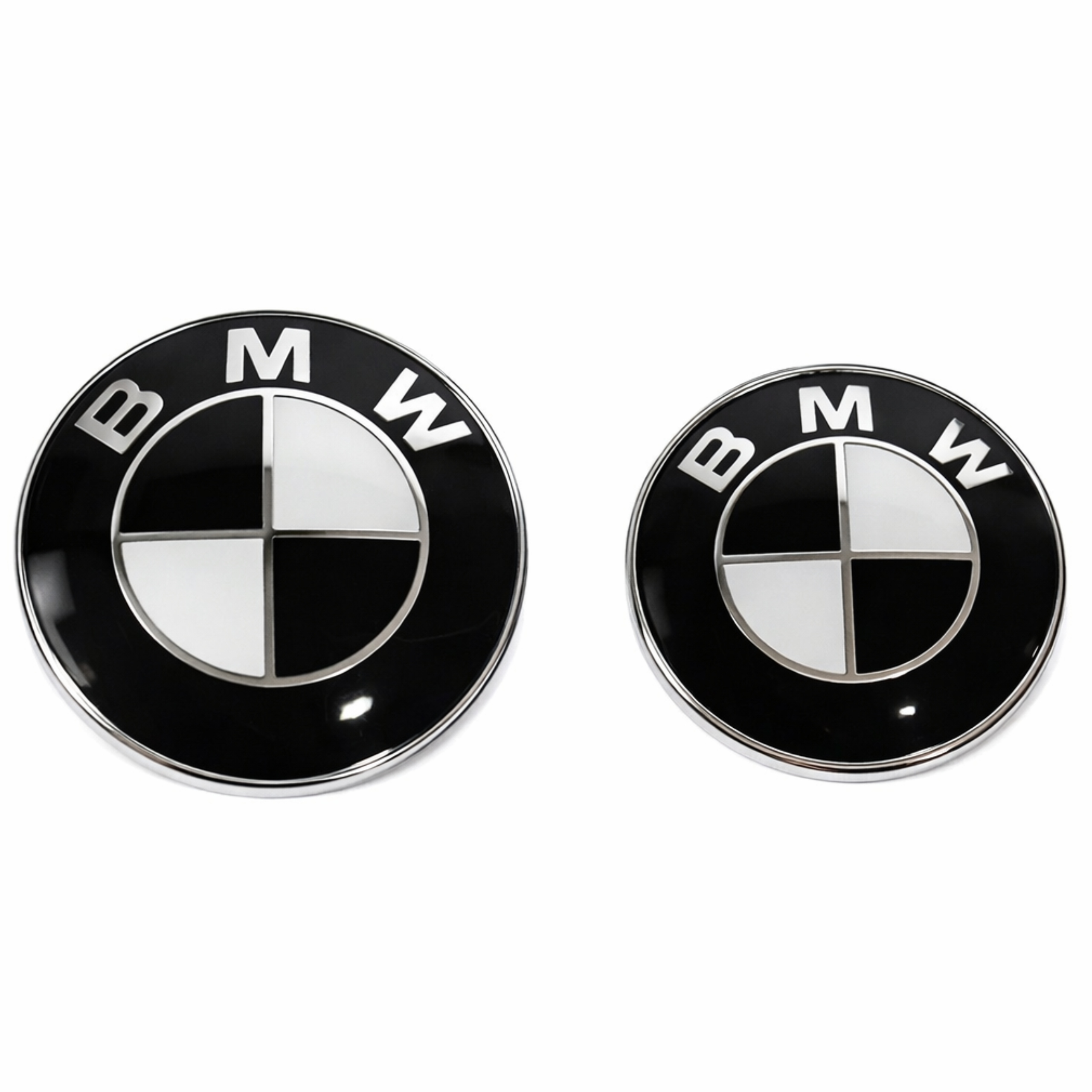 ZNACZEK PRZÓD TYŁ KOMPLET 82mm 74mm DO BMW E46 E60 E90 F10 F30 X3 X5