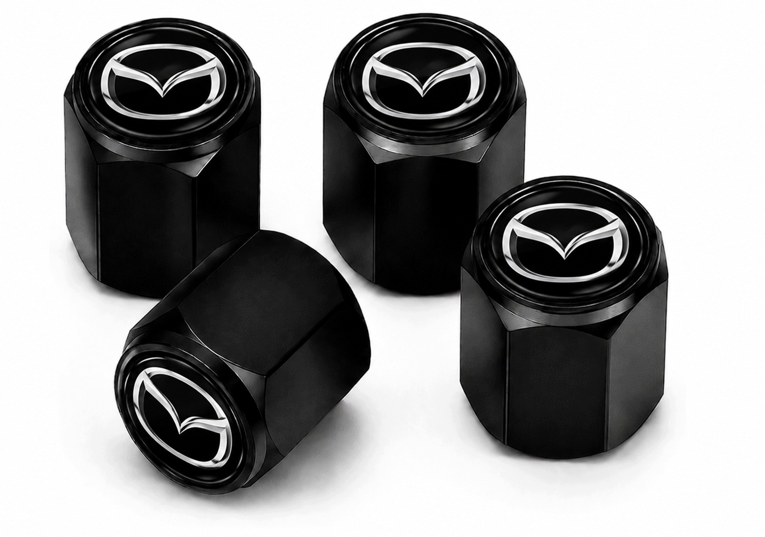 4x Nakrętki na wentyle Mazda czarne