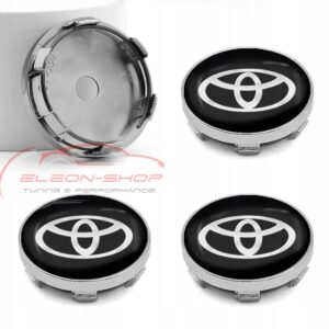 4x Наклейки на ковпаки Toyota 60 mm czarne, комплект