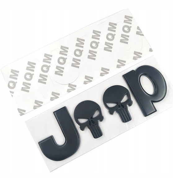 Emblemat samochodowy Jeep metalowy czarny chrom 3D - obrazek 8