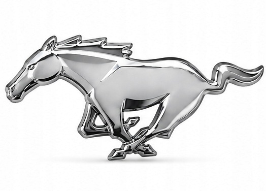 MUSTANG Ford emblemat logo czarny mat koń 148x55mm
