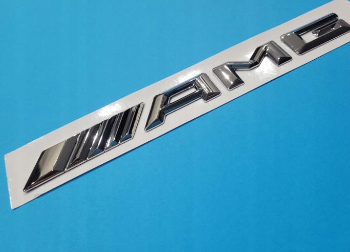 Emblemat do Mercedes ///AMG Silver Glossy Na Klapę Tył Naklejka Znaczek - obrazek 5