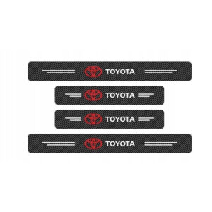 4x Наклейки на пороги Toyota carbon, комплект