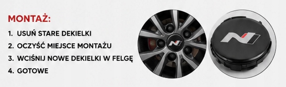 Dekielek Hyundai OE 60 mm 4x dekielki N Line 60mm do Hyundai - obrazek 4