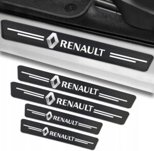 4x Naklejki na progi Renault carbon, zestaw