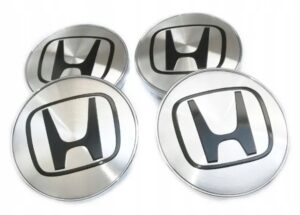 4x Dekielki Honda 60 mm srebrny, zestaw komplet