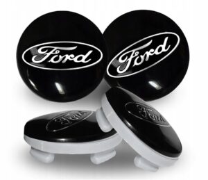 4x Dekielki Ford 54 mm czarny, zestaw komplet