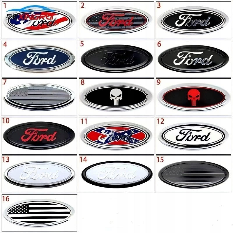 Emblemat Ford 147x57mm ABS zamiennik do tuningu grill klapa bagażnika - obrazek 3