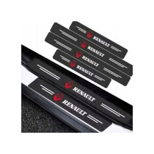 4x Naklejki na progi Renault carbon, zestaw