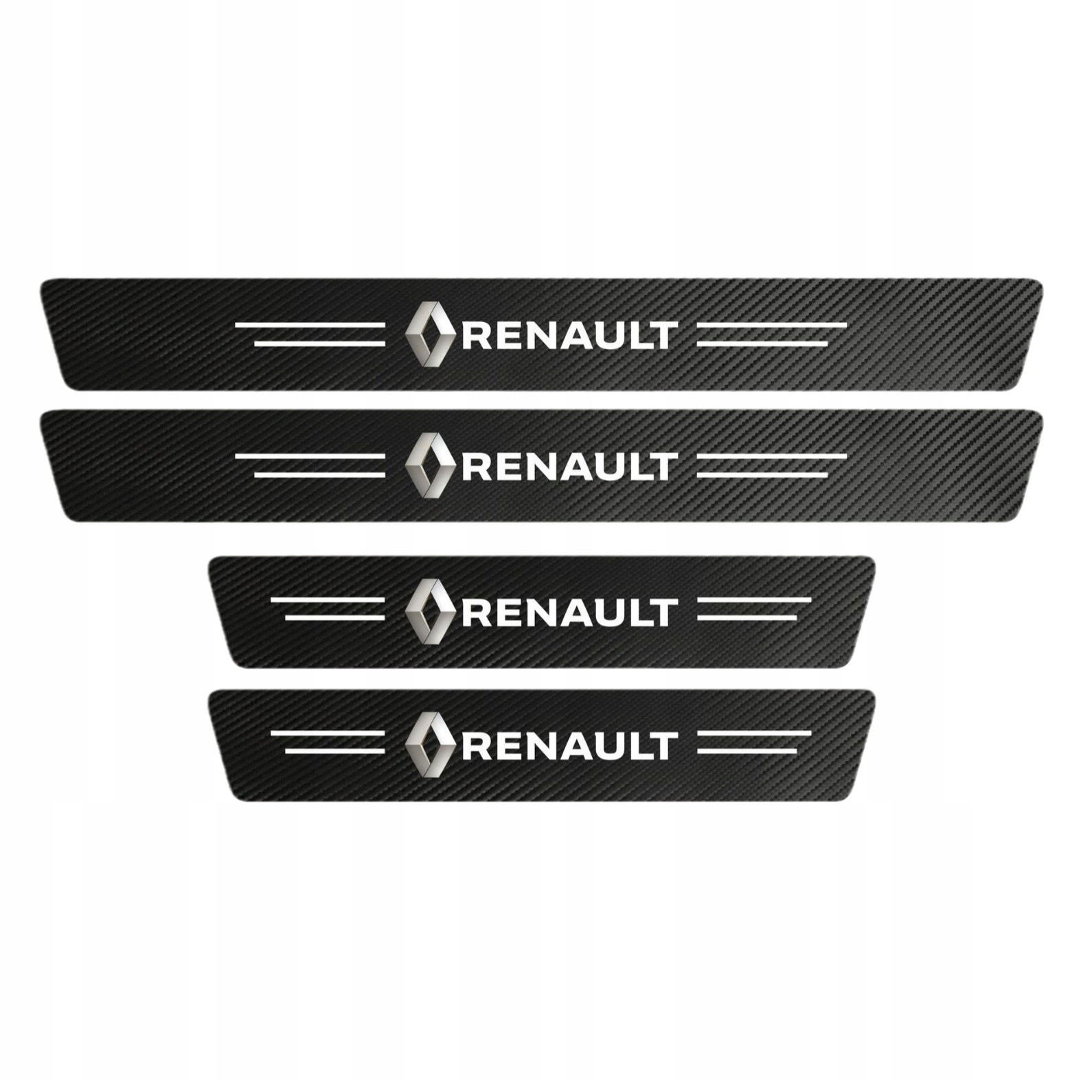 Karbonowe naklejki ochronne na progi RENAULT Zestaw 4 sztuki - obrazek 2