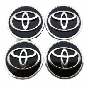 4x Ковпаки Toyota 62 mm czarne, повний комплект