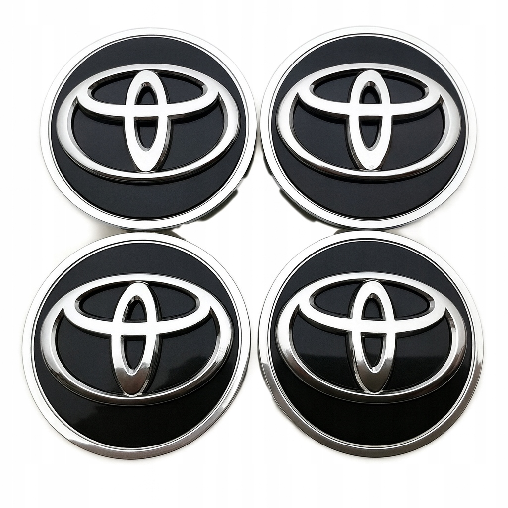 Dekielek Toyota OE 62 mm Toyota 62mm toyota czarne plus chrom