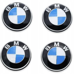 Naklejka aluminiowe na dekielki kołpaki BMW 56mm