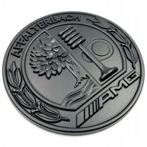 Emblemat Mercedes AMG metal 57 mm na maskę czarny