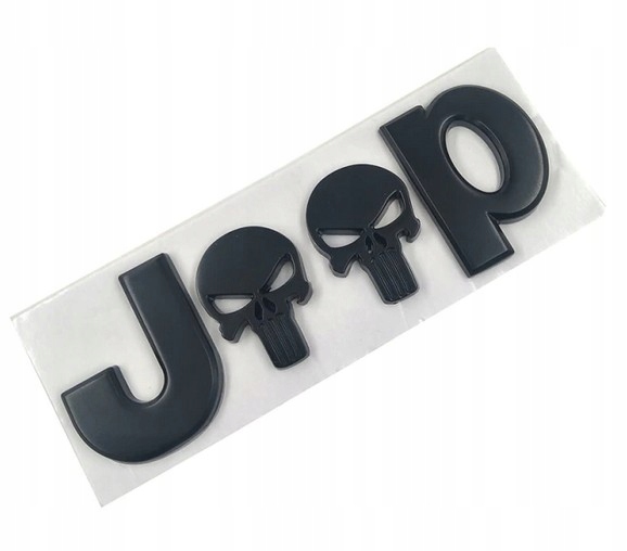 Emblemat samochodowy Jeep metalowy czarny chrom 3D - obrazek 7