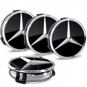 4x Dekielki Mercedes-Benz 75 mm, zestaw komplet