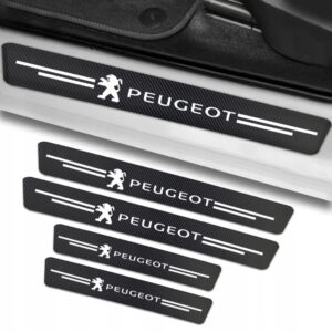 4x Наклейки на пороги Peugeot, комплект