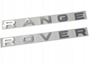 Emblem Range Rover na boot lid srebrny