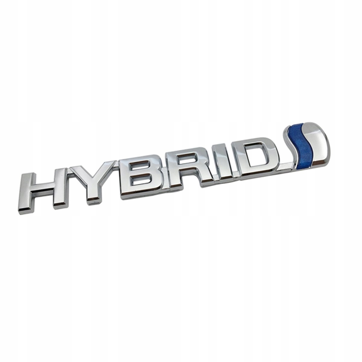 EMBLEMAT LOGO ZNACZEK napis naklejka DO HYBRID Toyota SREBRNY POŁYSK NOWY - obrazek 2
