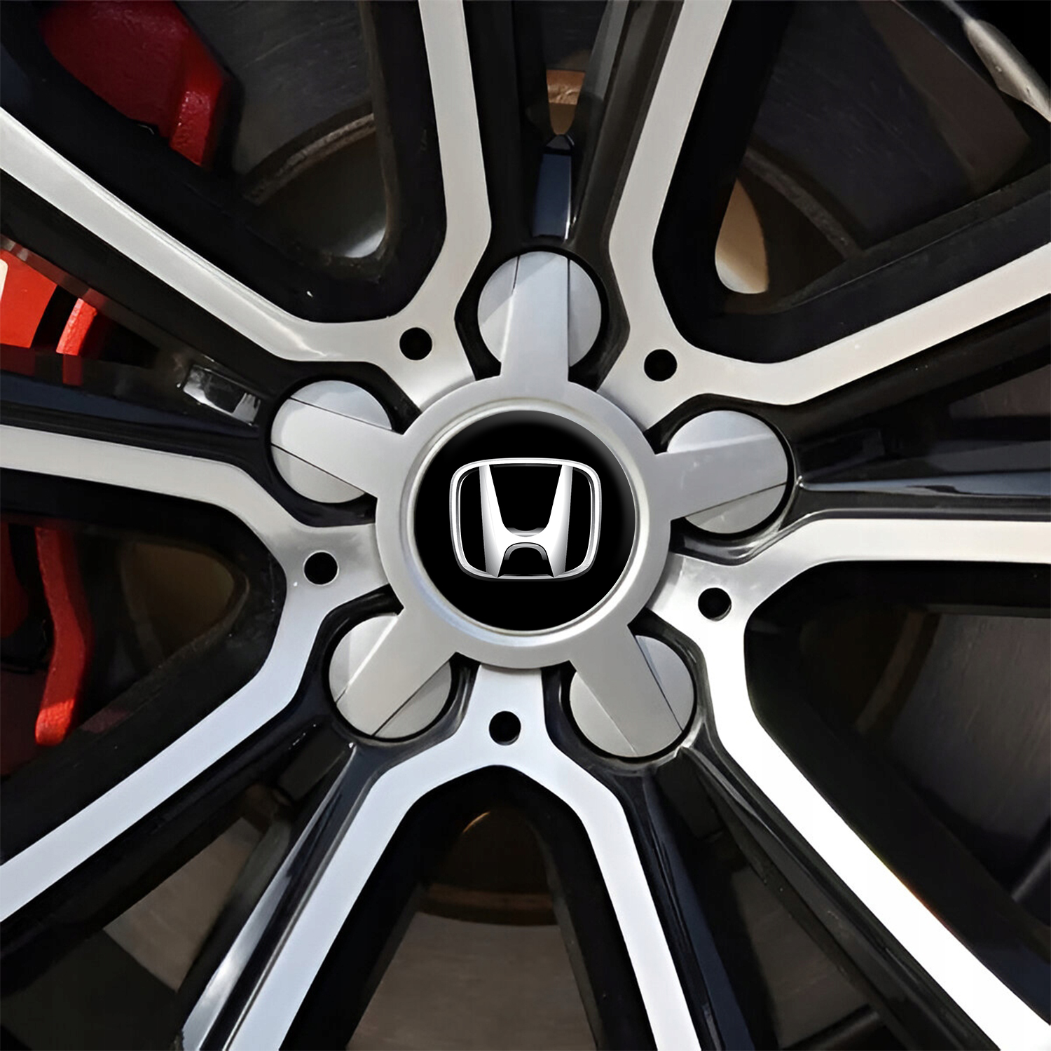 NAKLEJKI NA DEKIELKI KOŁPAKI FELGI DO HONDA 56 MM - obrazek 4
