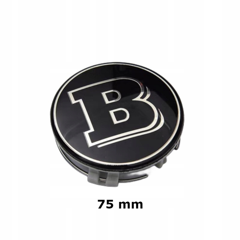 DEKIELKI ZAŚLEPKI KAPSLE ZNACZKI DO FELG MERCEDES BRABUS 75 MM CZARNE 4 SZT - obrazek 2