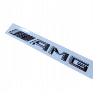 Emblemat do Mercedes ///AMG Silver Glossy Na Klapę Tył Naklejka Znaczek
