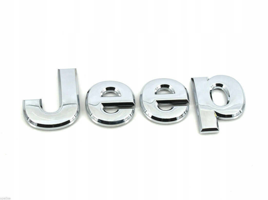 Emblemat samochodowy Jeep metalowy czarny chrom 3D