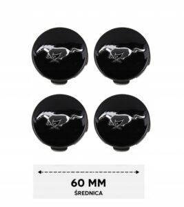 4x Ковпаки Mustang 60 mm, повний комплект