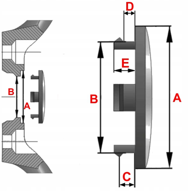 Dekielek Ford OE 54 mm FORD 54mm CZARNY - obrazek 6
