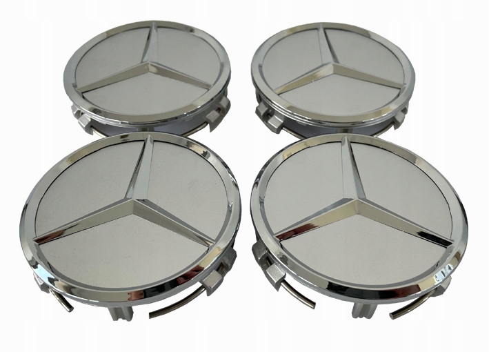4x Dekielek 75 mm Mercedes-Benz dekielki mercedes srebrne