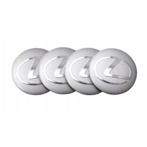 4x Наклейки на ковпаки Lexus 56 mm srebrne, комплект