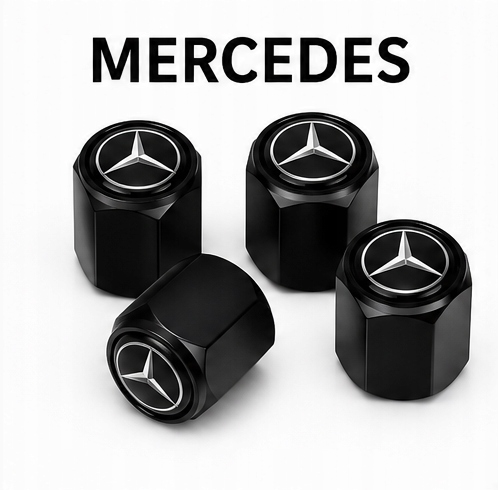 Wentyle Mercedes OE 4x nakrętki na wentyle do Mercedes zestaw - obrazek 2