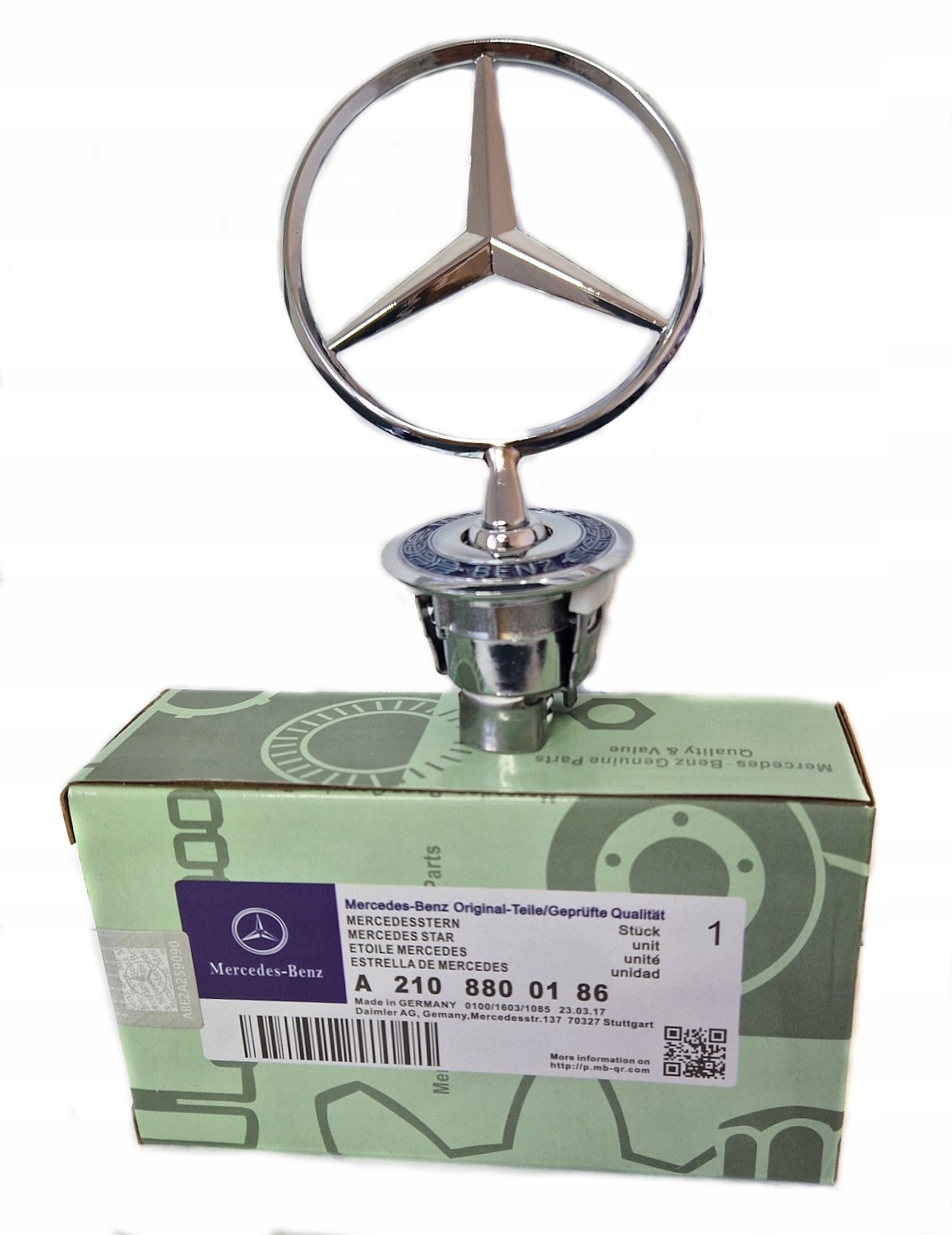 Емблема Mercedes 57 mm na капот A2108800186