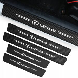 4x Наклейки на пороги Lexus carbon, комплект