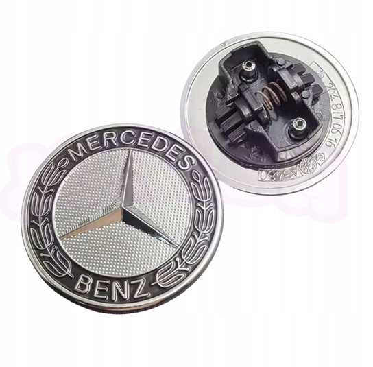 Emblemat Mercedes 57 mm na maskę czarny