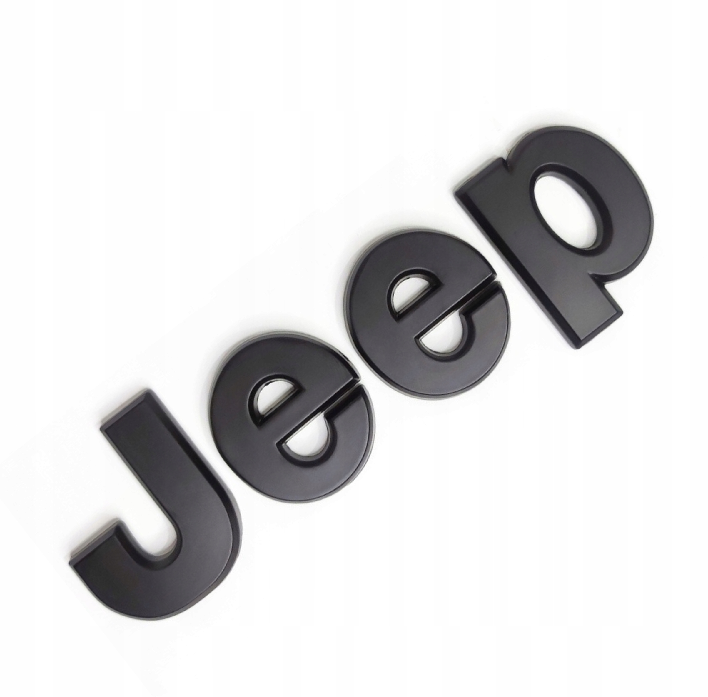 Emblemat samochodowy Jeep czarny mat 140x41 mm naklejka 3D