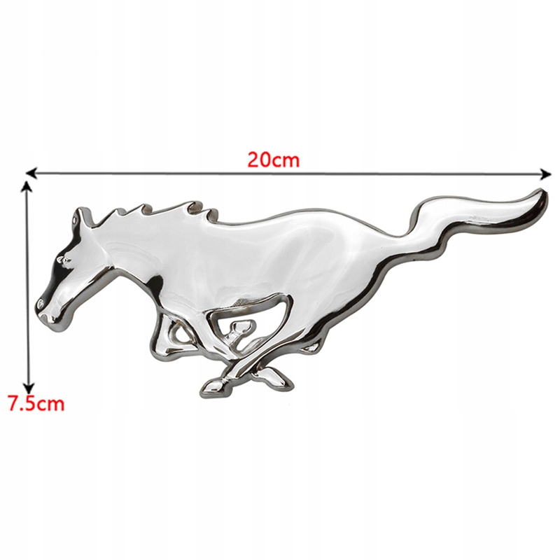 Mc-EMBLEMAT ZNACZEK DO FORD MUSTANG GRILL 20x7.5cm
