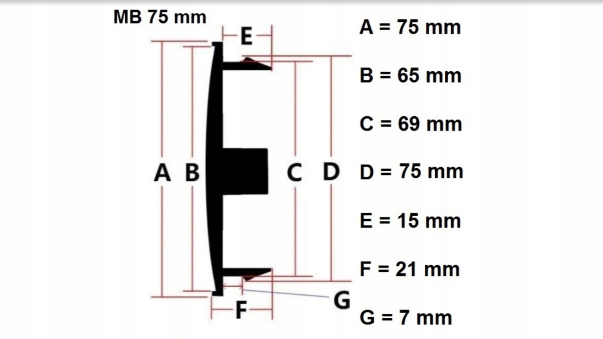 Dekielek Alcar 75 mm Mercedes-Benz AMG znaczki zaślepki 75 mm - obrazek 8