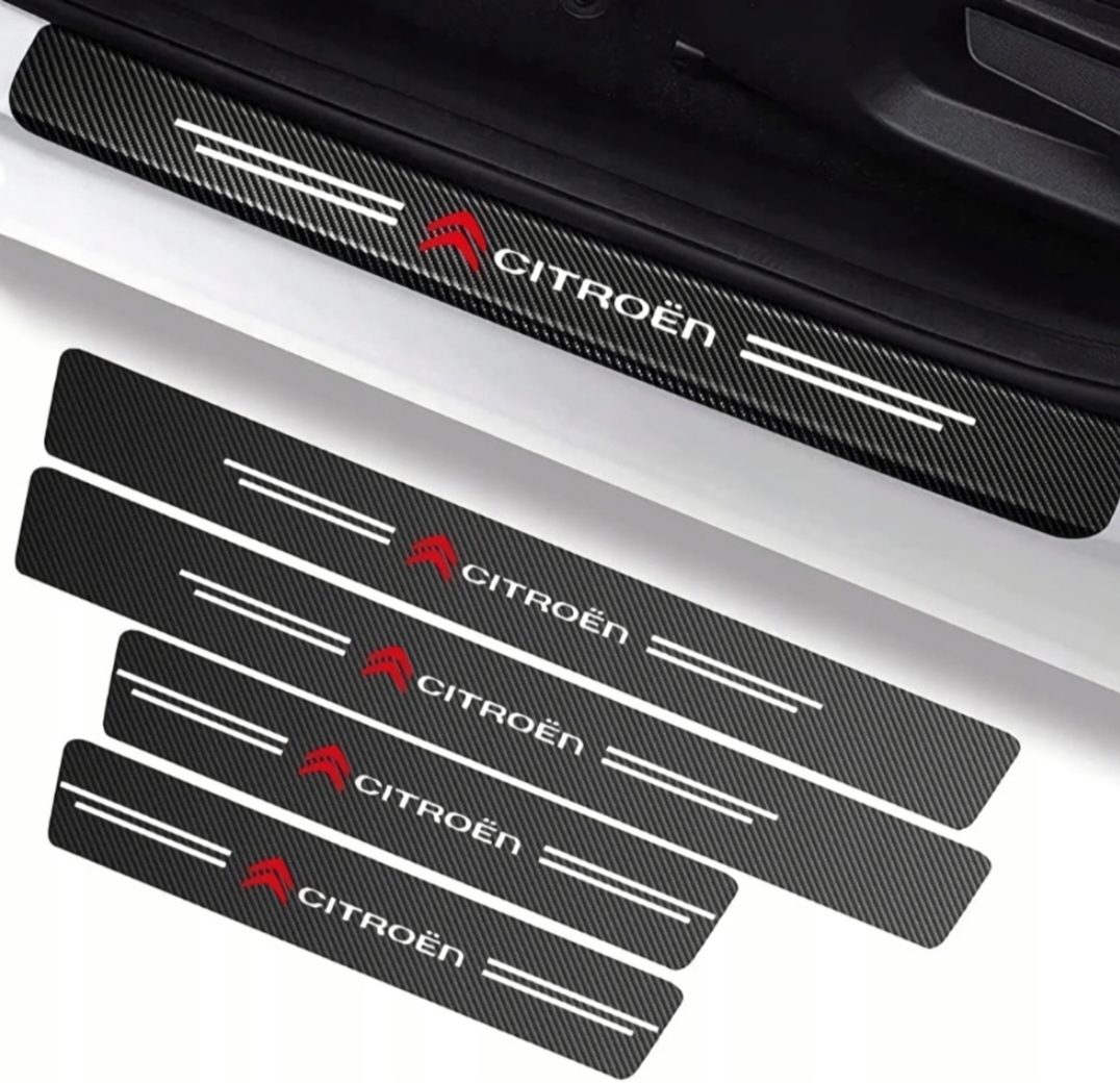 4x Naklejki ochronne na progi samochodu CITROEN zestaw komplet