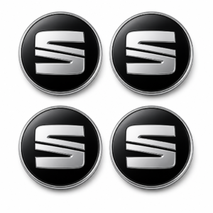 4x Naklejki na dekielki Seat 56 mm, zestaw