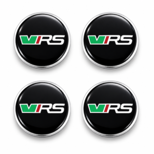 4x Naklejki na dekielki Skoda vRS 56 mm, zestaw