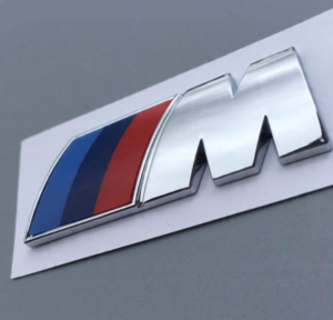 Emblemat BMW M Power 45 x 15 mm srebrny