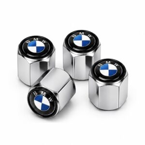 Nakrętki na wentyle BMW M Power chrom - komplet 4 szt