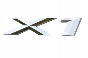 Emblemat BMW X1 tył srebrny 1 szt.
