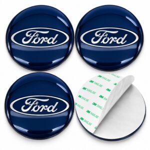 Naklejki na dekielki Ford 56 mm granatowe niebieskie - komplet 4 szt