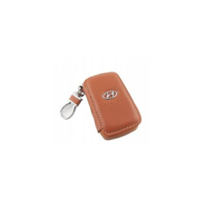 Etui na kluczyk Hyundai skórzane z brelokiem, koniak