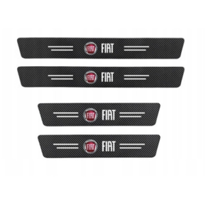 Naklejki na progi Fiat 4 szt. carbon czarne