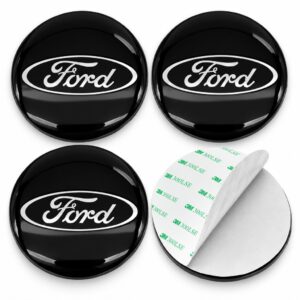 Naklejki na dekielki Ford 56 mm czarne - komplet 4 szt